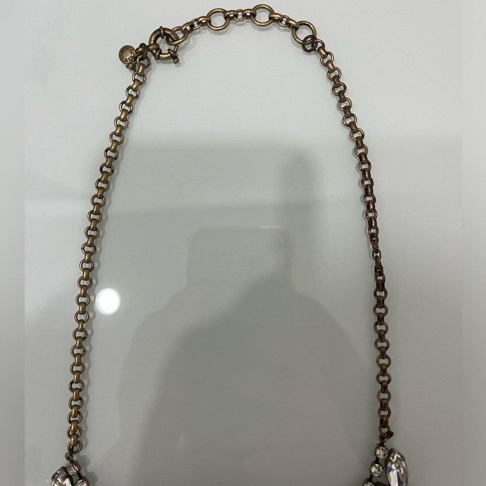 J.Crew Silver Gemstone Statement Necklace - image 2